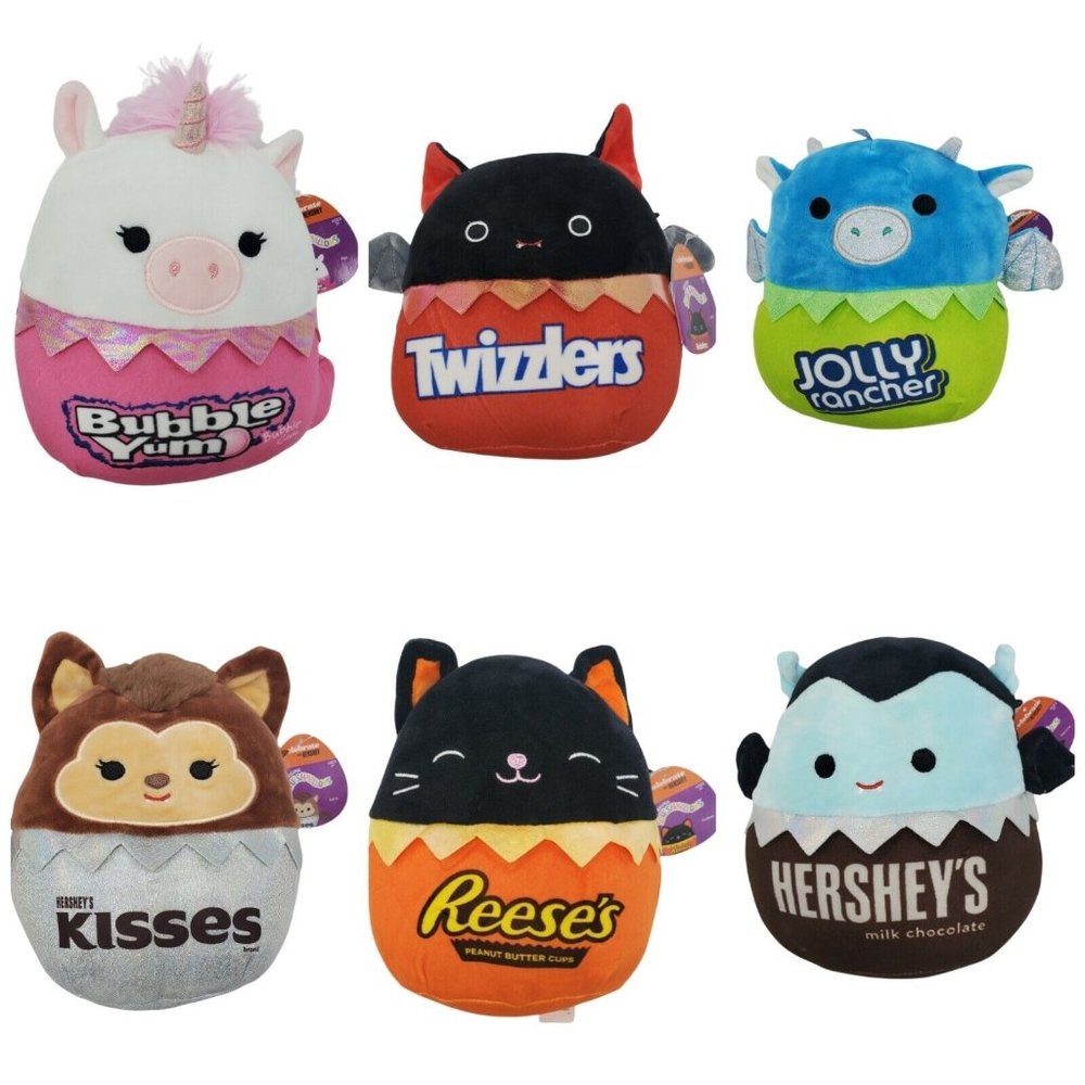 Squishmallow Halloween Hershey,s Candy 8" Squad 2021 Plush Set of 6